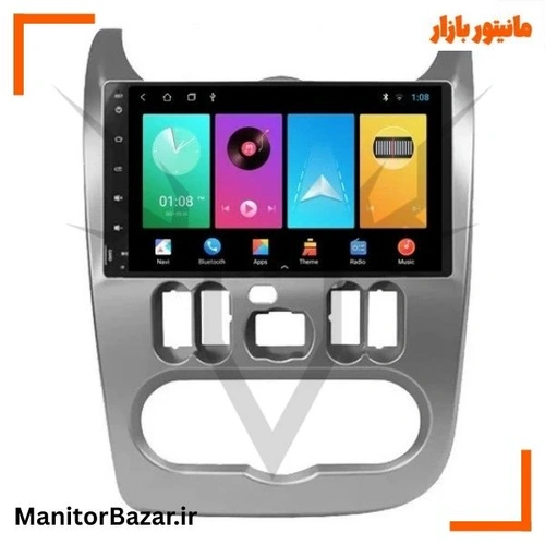 مانیتور اندروید ساندرو + دوربین دنده عقب (دید در شب)