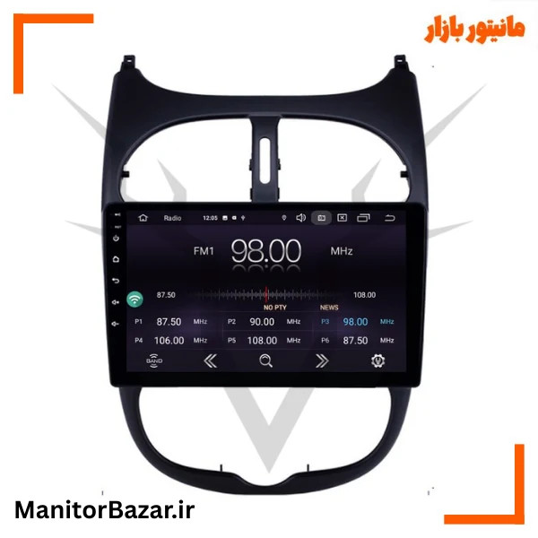 مانیتور اندروید فابریک پژو 206