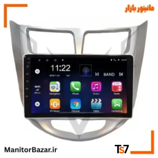 مانیتورخودرو TS7 هیوندای اکسنت | با قاب فابریک