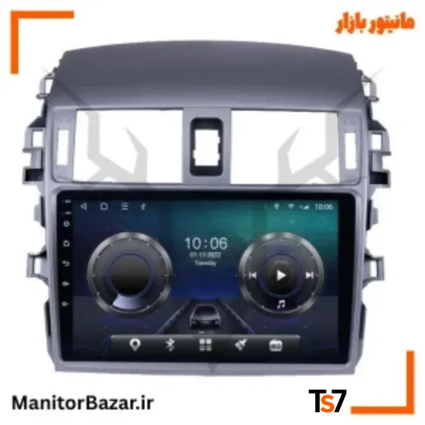 مانیتورخودرو TS7 تویوتا کرولا 2007-2013 | با قاب فابریک