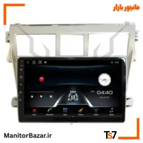 مانیتورخودرو TS7 تویوتا یاریس 2008-2011 | با قاب فابریک