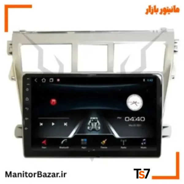 مانیتورخودرو TS7 تویوتا یاریس 2008-2011 | با قاب فابریک
