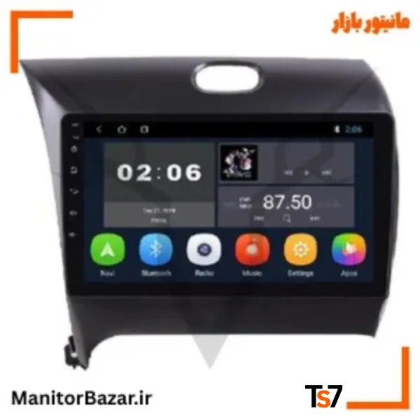 مانیتورخودرو TS7  کیا سراتو K3 | با قاب فابریک